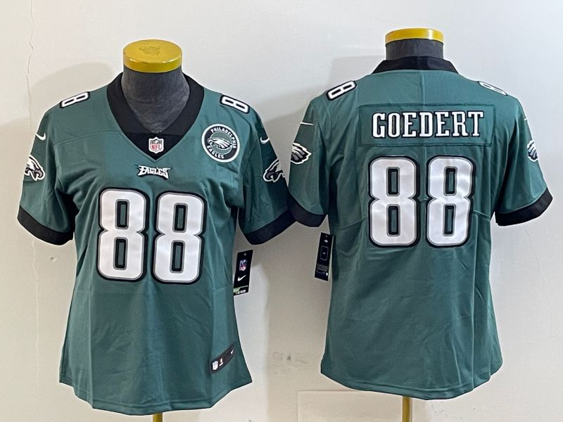 Youth Philadelphia Eagles 88 Goedert Green 2025 Nike Vapor Limited NFL Jersey style 4